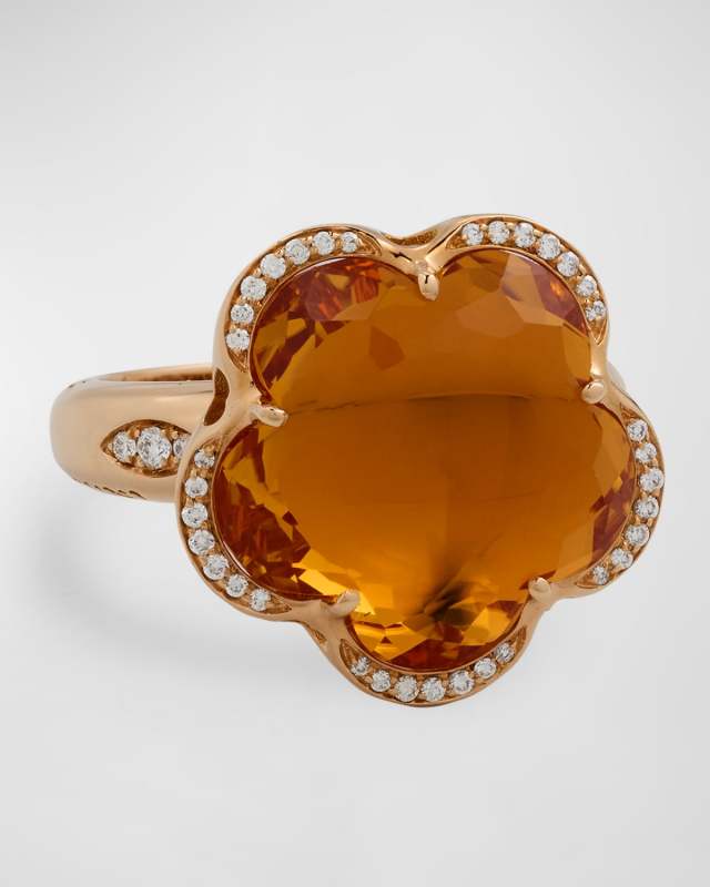18k Rose Gold Bon Ton Ring with Diamonds